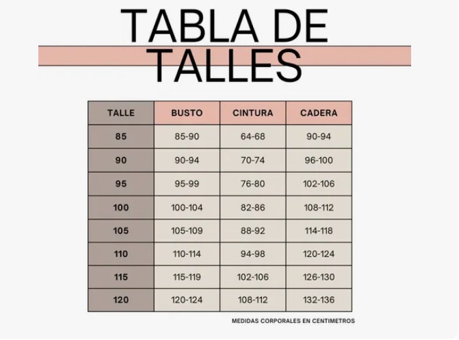 tabla de talles